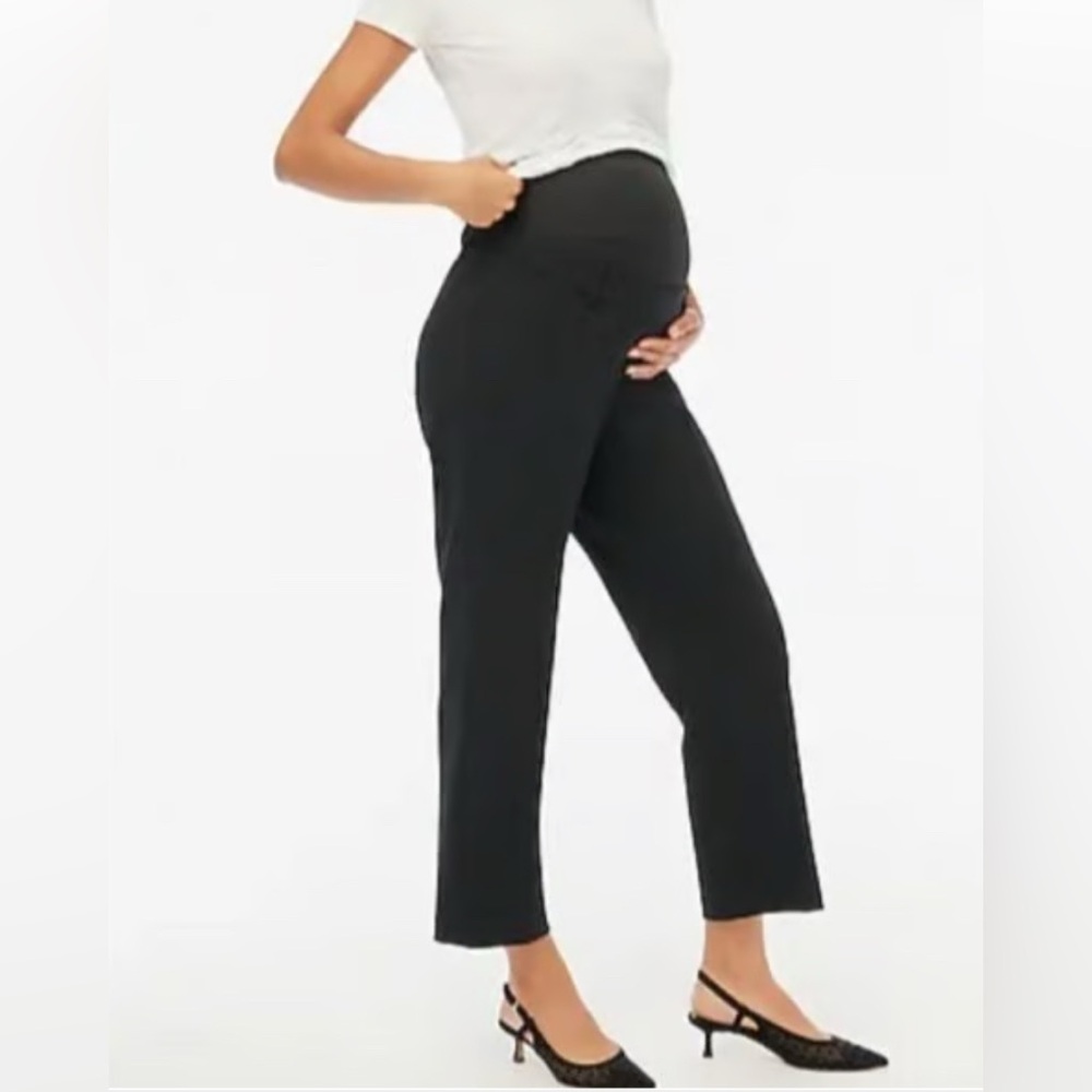 J Crew Factory women’s Maternity straight-leg work pant black Size 18 NWOT
